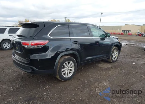 2015 Toyota Highlander Le V6 from USA, damaged, VIN 5TDBKRFH1FS104927